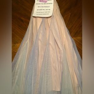 Chic Wish skirt beige blue sheer size small NWT